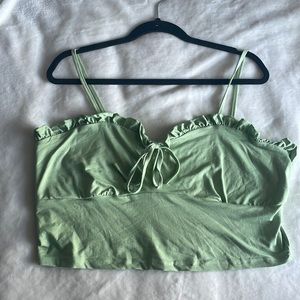 Shein ruffled top cropped cami